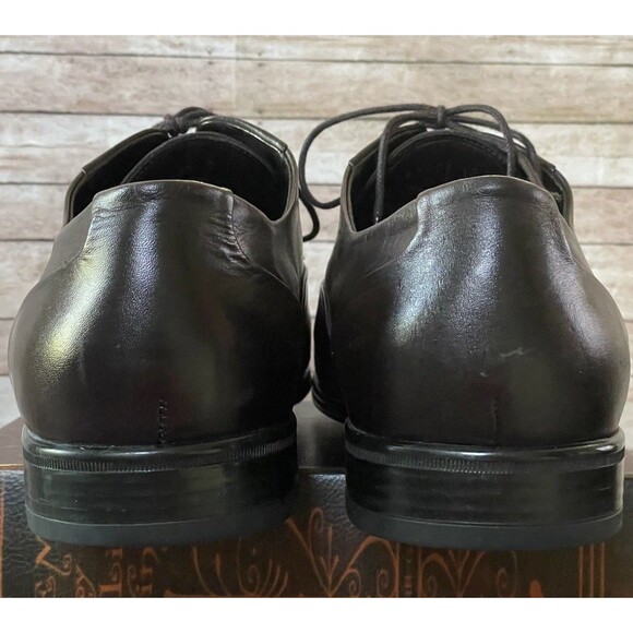 Massimo Matteo Italian Cap Toe Oxford Lace Up Dress Shoes, Brown, Men's Size 12 - Picture 4 of 7